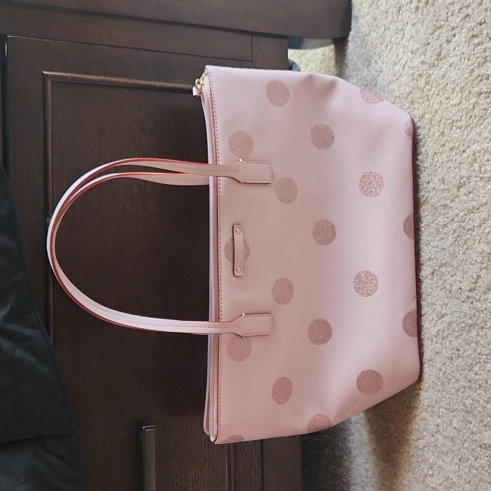 kate spade pink polka dot purse